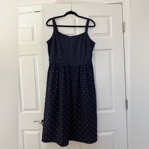 NAVY POLKA DOT DRESS